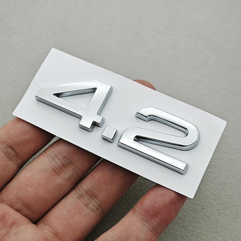 3D ABS Car Logo 1.9 2.0 2.8 3.0 4.2 TDI 3.6 Sticker Trunk Emblem Rear Badge For 6nlbr A3 A4 A5 A6 A7 A8 Q3 Q5 Q7 Q8 Accessroies nlbr6