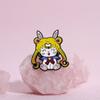 Милый значок с мультяшным персонажем и очаровательным дизайном маленького огненного дракона для модных любителей брошей