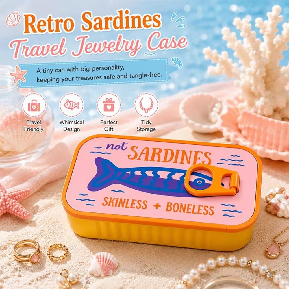 Durable Necklace and Earring Storage Box 3D Printed Fish Bone Jewelry Box Travel