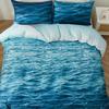 Blue Sea Surface Comforter Cover Set, Ultra Soft Bedding