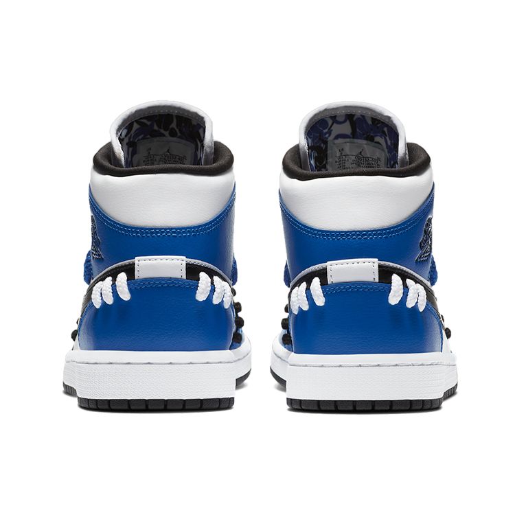 Женские кроссовки Air Jordan 1 Mid Sisterhood синие Game-Royal Black CV0152-401