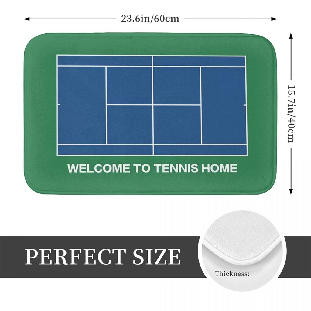 Tennis Court Pattern Anti-slip Doormat Floor Mat Cushion Carpet Rug for Kitchen Entrance Home Bedroom Footpad Mats