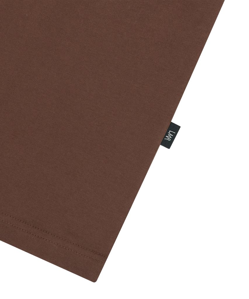 LMR Symbol Embroidered Logo Drawing T-Shirt Brown