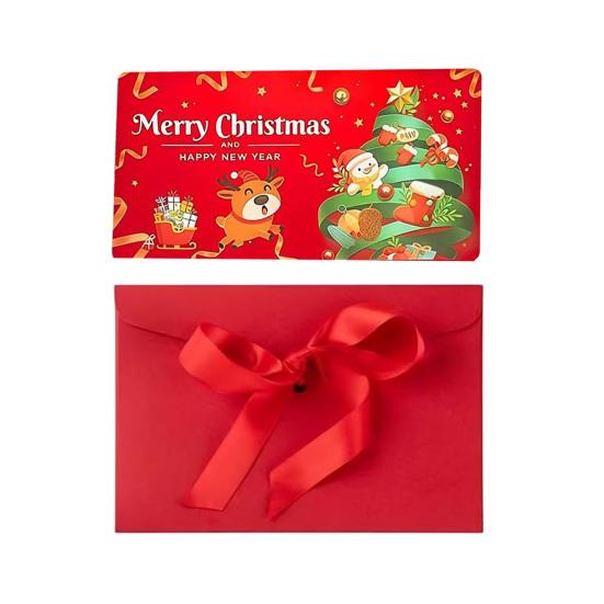 Рождественские конверты для денежных подарков 6 отделений держатель для денежных подарочных карт для наличных DIY праздничный сюрприз денежный конверт для рождественских принадлежностей для вечеринок