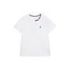 Fila Classic Business Knitted Double-Sided Jacquard Short Sleeve T-Shirt Women Tops White F11W321103FWT