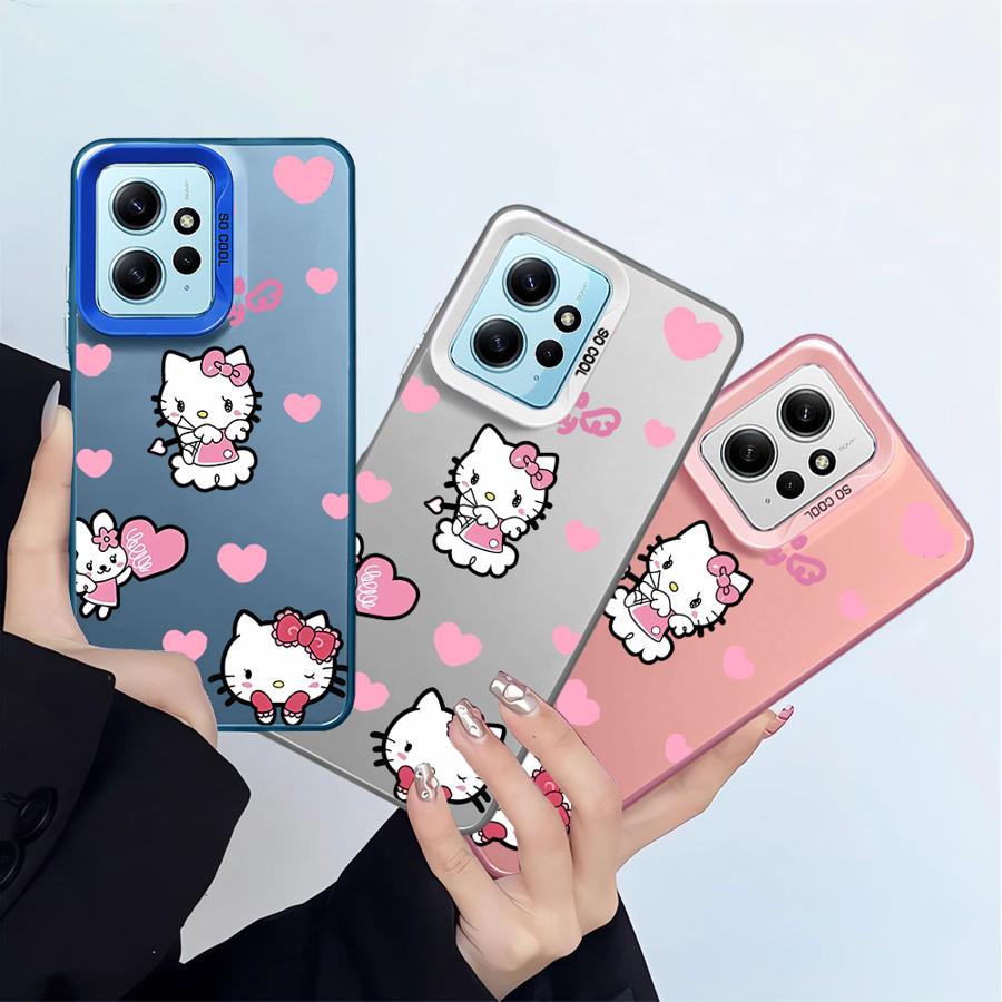 Soft Shell Phone Case for Xiaomi Redmi Note 14 13 Pro Plus 13 12 11 Pro 12s 10Lite 9s 10s 11s Cute Cartoon Hellos Kitty