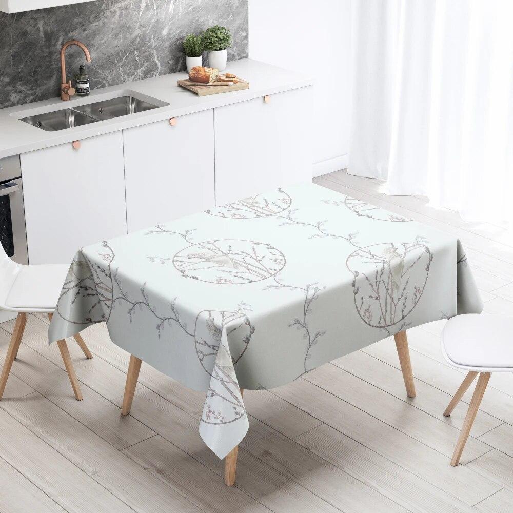 Скатерть с цветочным рисунком, домашний декор, устойчивая к пятнам, водонепроницаемая скатерть, украшение для стола, прямоугольные кухонные столешницы для камина