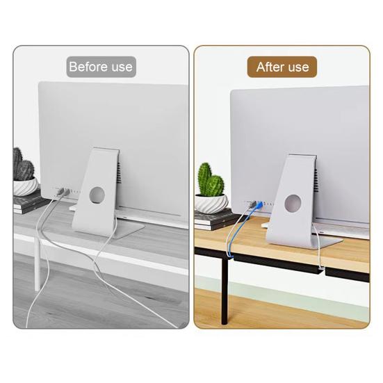 Слот для укладки кабелей под столом, самоклеящийся, без сверления, канавка для проводов на столе, универсальный сетевой лоток Ethernet, телевизор, компьютер, шнур питания, органайзер