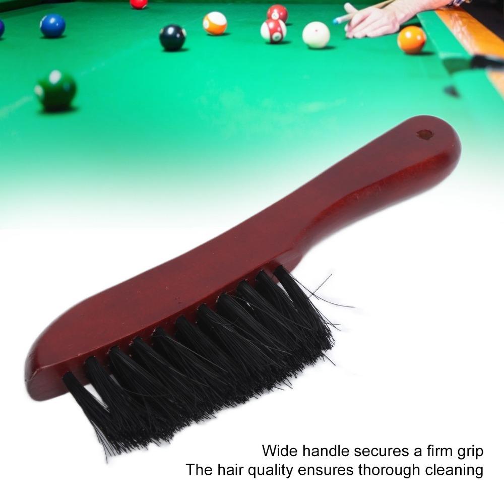 Wood Handle Billiard Table Brush Curved Handle Snooker Table Brush For Billiard Table