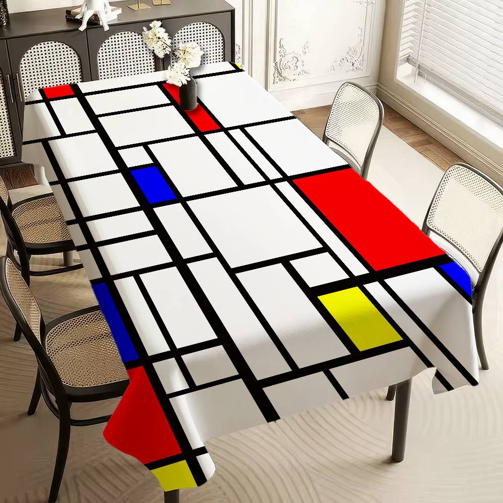 Скатерть Art P-Piet CC-ornelies M-Mondrian Покрытие для домашнего обеденного стола Покрытие для банкетного стола на открытой вечеринке Скатерти для украшения отеля