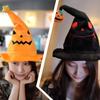 Хэллоуин Электрическая Тыква Шляпа Эльфа Фестиваль Привидений Вечеринка Костюм Плюшевая Игрушка Желтый 30*30*40см Черный 30*30*40см