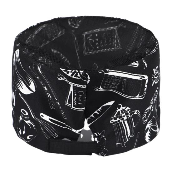 Chef Hat Unisex Kitchen Hat Hotel Restaurant Cook Cap Good Breathability Hollow Mesh Top Waiter Chef Work Cap Workshop Factory Hat