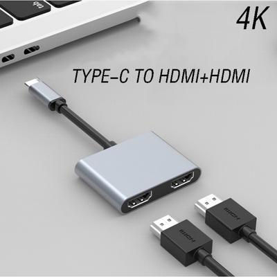 Распределитель 2 в 1, совместимый с Type-C и HDMI, USB3.1 HD 4K, двухпортовый двухпортовый дисплей с одновременным отображением Type-C