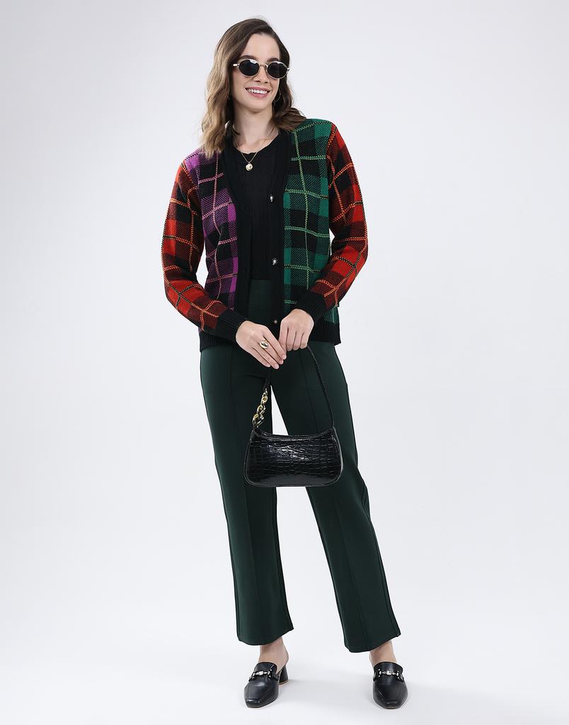 MONTE CARLO Женский кардиган с V-образным вырезом и рукавами полной длины