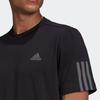 adidas Футболка с коротким рукавом в полоску с логотипом, повседневная, мужская, черная HD4323