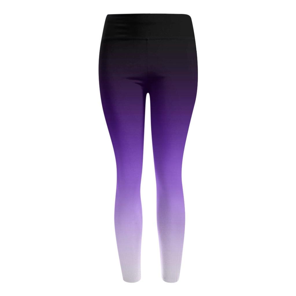 Женские повседневные модные уличные градиентные тонкие эластичные брюки для йоги, девятиминутные брюки