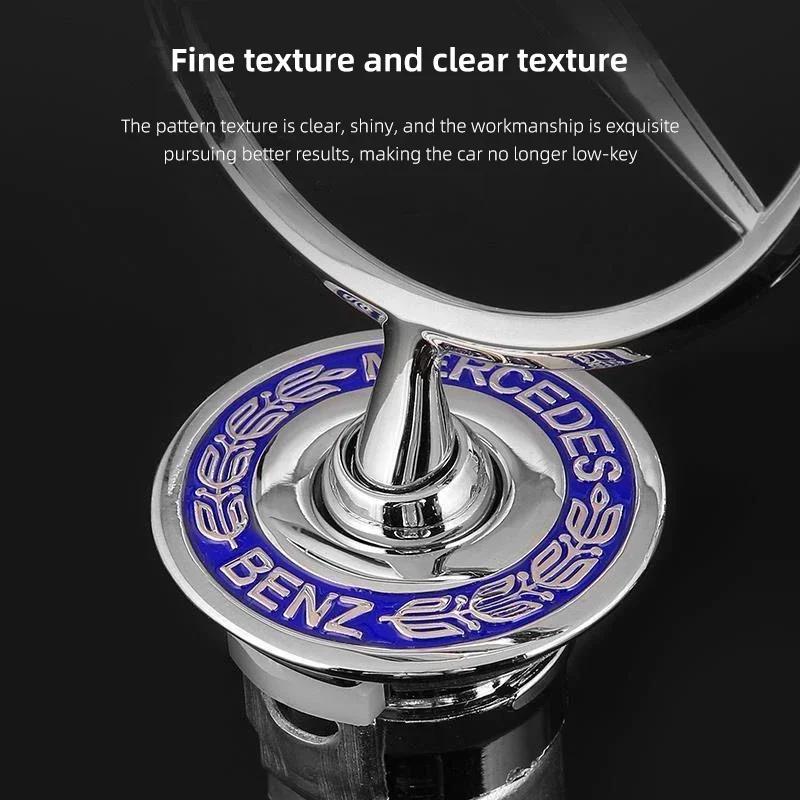 C200 E200 Для автомобиля Mercedes Benz Значок на капот Передний капот Хромированная накладка Аксессуары Для Mercedes Benz AMG W204 W205 W203 W21