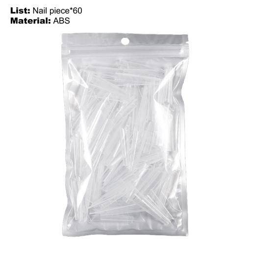 60 шт., искусственные кончики для ногтей, градуированные наращивание ногтей, прозрачная форма гроба, быстрое наращивание, формы для ногтей для маникюра