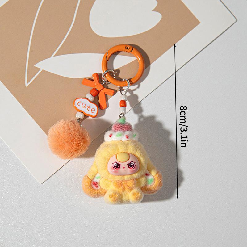 Cute Plush Keychains Party Gifts Kawaii Keychain Phone Chain New Year Xmas Party Favors Gift Baby Face Cute Aesthetic Keychain
