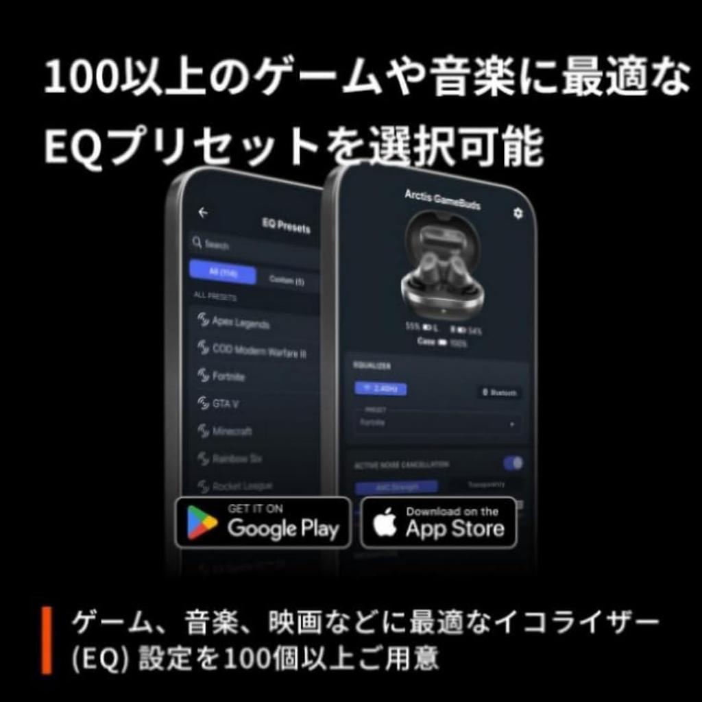 SteelSeries Arctis GameBuds X Игровые Беспроводные Эквалайзер ANC Шумоподавление Идеально для Monster Hunter IP55 Bluetooth Более 200 Индивидуальная Посадка До 40 Часов Qi Быстрая