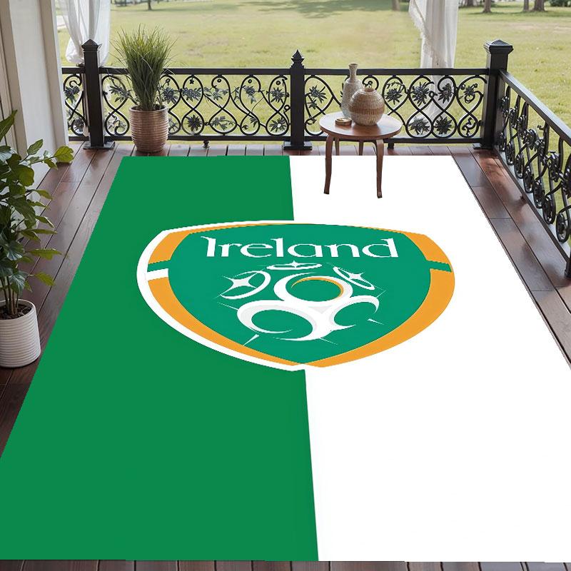 Soft Floor Carpet Ireland Rugby Pattern Area Rug Decorative Mat For Home Room Decoration
