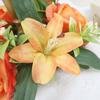 Silk Candle Ring Artificial Flowers Mini Rose Wreath New Candlestick Wreath  Dining Table Core