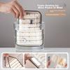 Baicaoyuan Large Print Pill Box for Elderly, Portable Sealed Moisture-Proof  Organizer, 21 Compartments, Gree