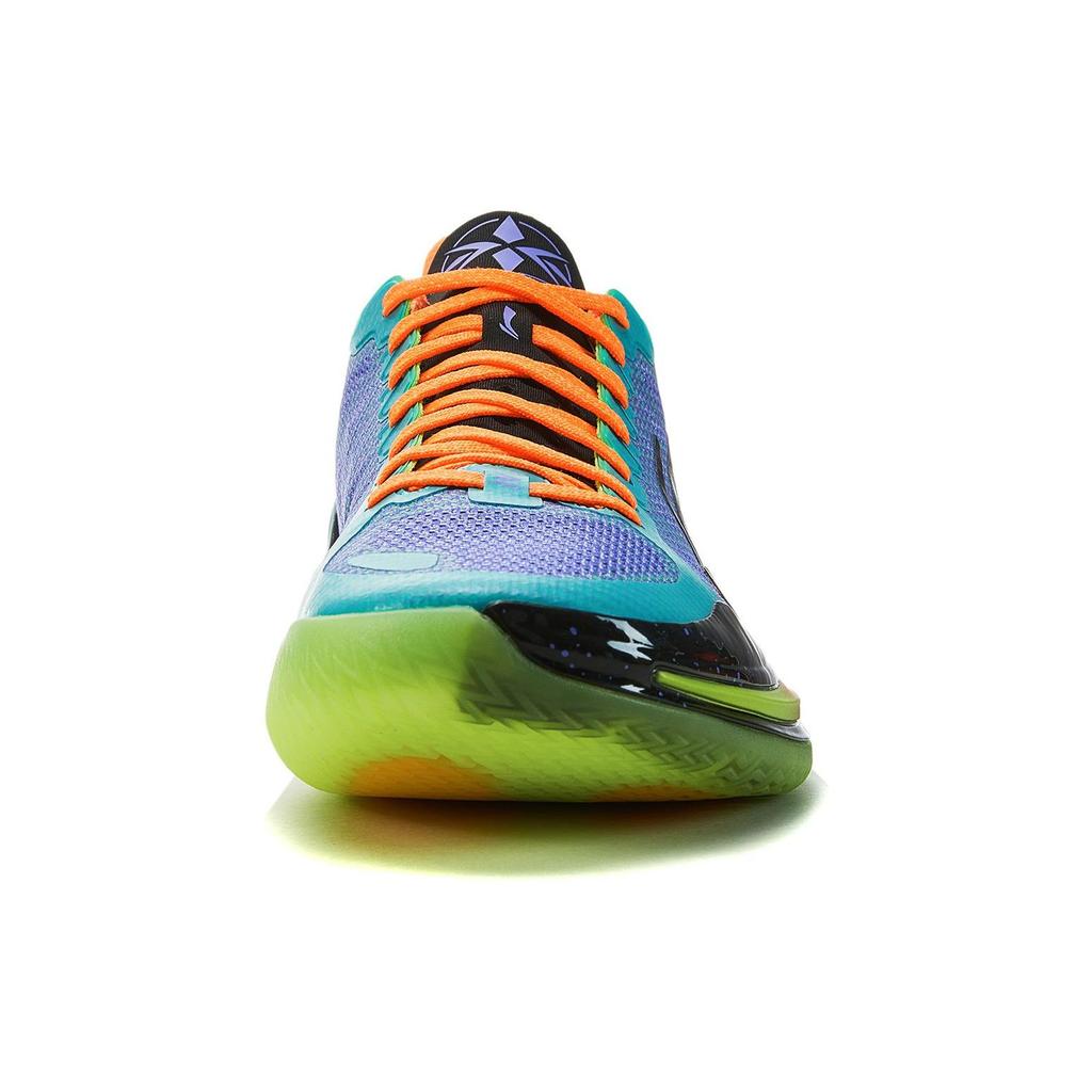 Баскетбольные кроссовки LiNing Blade 4 V2 Parrot Shock Absorbing Non-Slip Lightweight Rebound Low-Go для мужчин, баскетбольные кроссовки Purple Green ABAU037-6