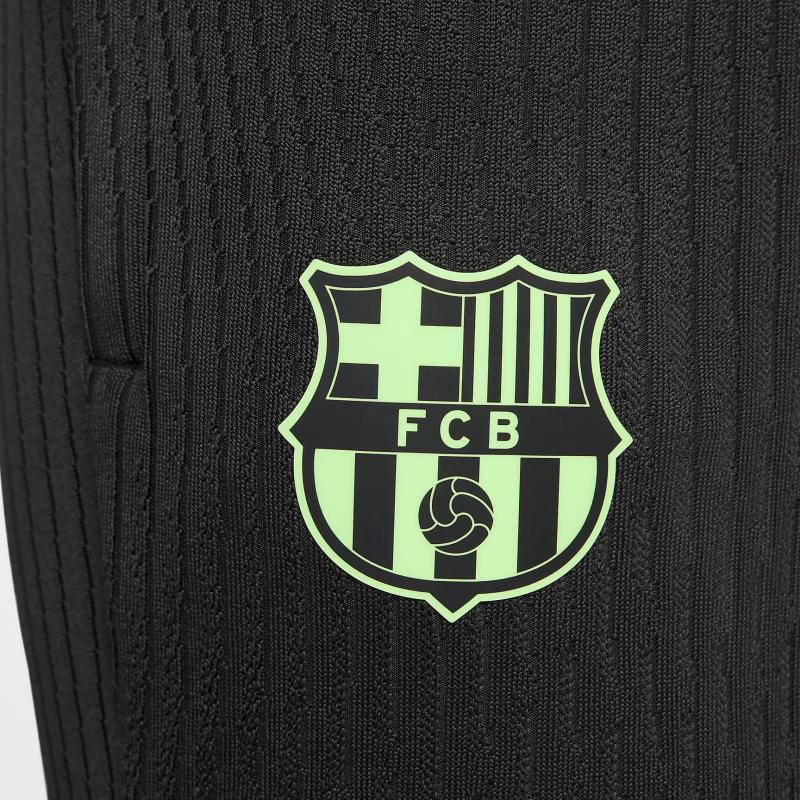 Nike FCDri-FIT ADV FW24 Barcelona Strike Elite Third трикотажные спортивные брюки мужские низ темно-серый бронзовый ударно-желто-зеленый FQ2343-060