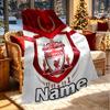 Custom Name Personalized Liverpool Football Club Print Blanket, Home Decor, Bedroom, Sofa, Camping, Couch, Gifts for Birthday Christmas