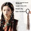 Ethnic Style Bohemian Tassel Headband 22Inch Colorful Braids Hairpieces  for Women