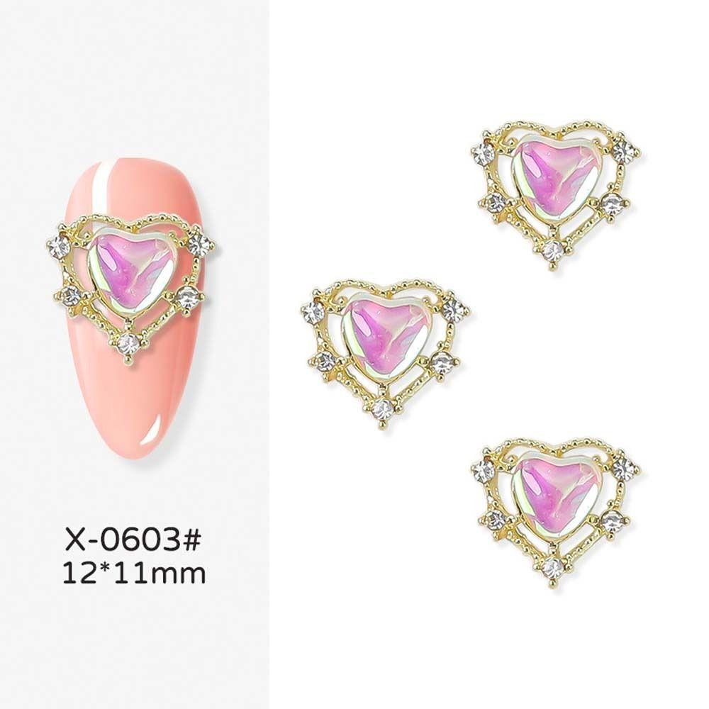 Zinc Zinc Alloy Nail Ornament 3D Nail Art Drills Nail Jewelry Rabbit Nail Decorations Heart Nail Rhinestones