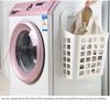 Folded Hanging Laundry Basket Draining Holes Dirty Laundry Organizer  Bedroom Closet