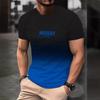 Summer Fashion Men's Short-Sleeved Sports T-shirt Gradient Creative Pattern 3d Printed Outdoor Loose Large Size Breathable Top