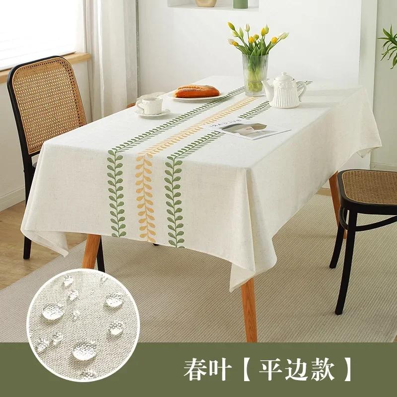 Thickened Cotton Linen Table Mat Household Rectangular Coffee Table Towel Waterproof Oil Proof Wholesale Tablecloth