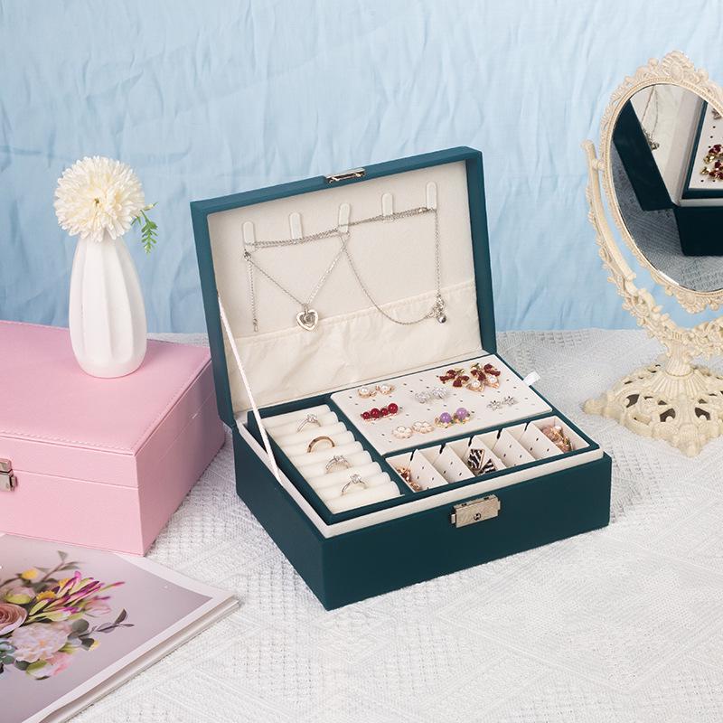 Роскошная многослойная шкатулка для хранения колец и ожерелий