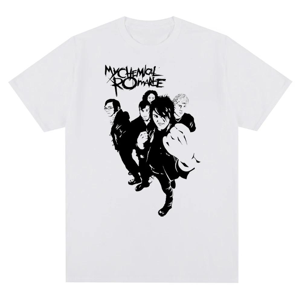 My Chemical Romance Mcr Band Men Women Cotton T-Shirt Printed T Shirt Short Sleeve Tshirt Streetwear Trend Tee Tops