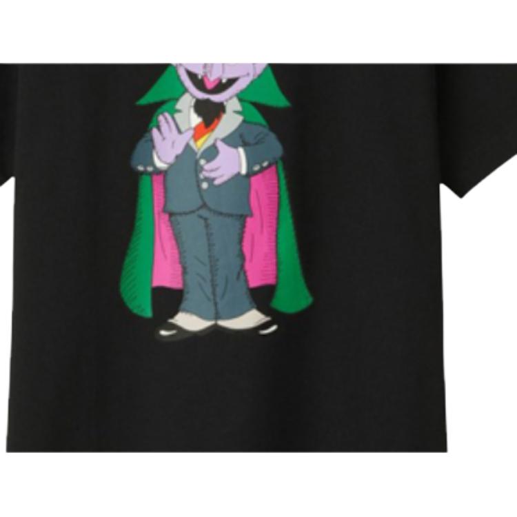 Uniqlo Унисекс Футболка с коротким рукавом X Kaws X Sesame Street, Черная UQ412761000