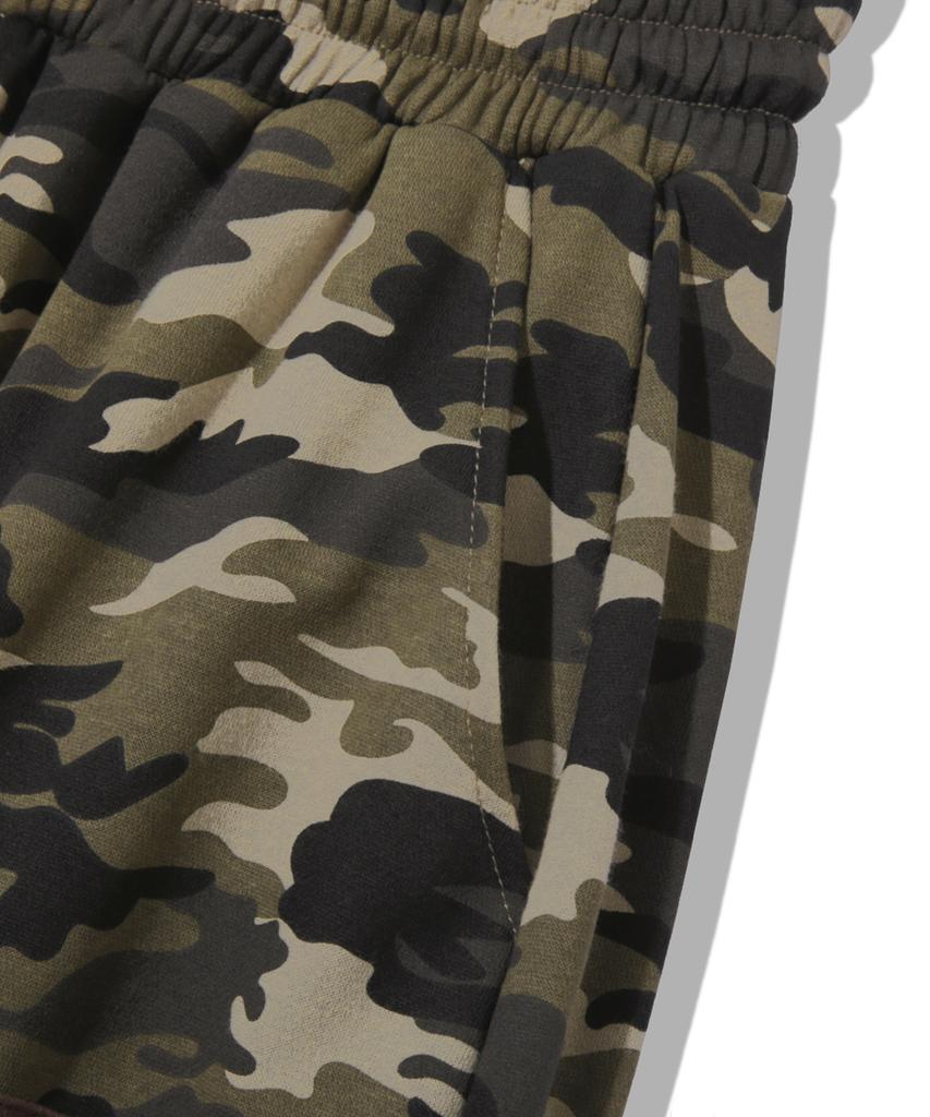 TRILLION Camo Carpenter Wide Sweatpants_Khaki