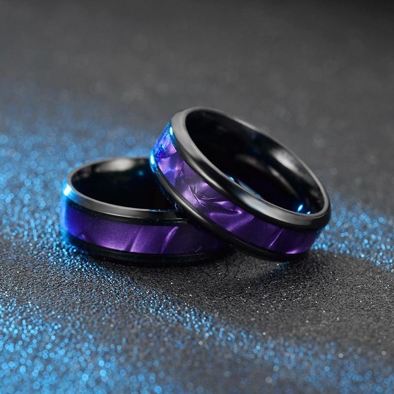 New Titanium Steel Ring Men's Classic Black Stainless Steel Couple Ring