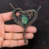 Кулон с хризопразом, медная проволока, кулон, кулон с драгоценным камнем, ювелирные изделия из проволочной обмотки, кулон ручной работы, подарок для мамы, медные украшения с хризопразом