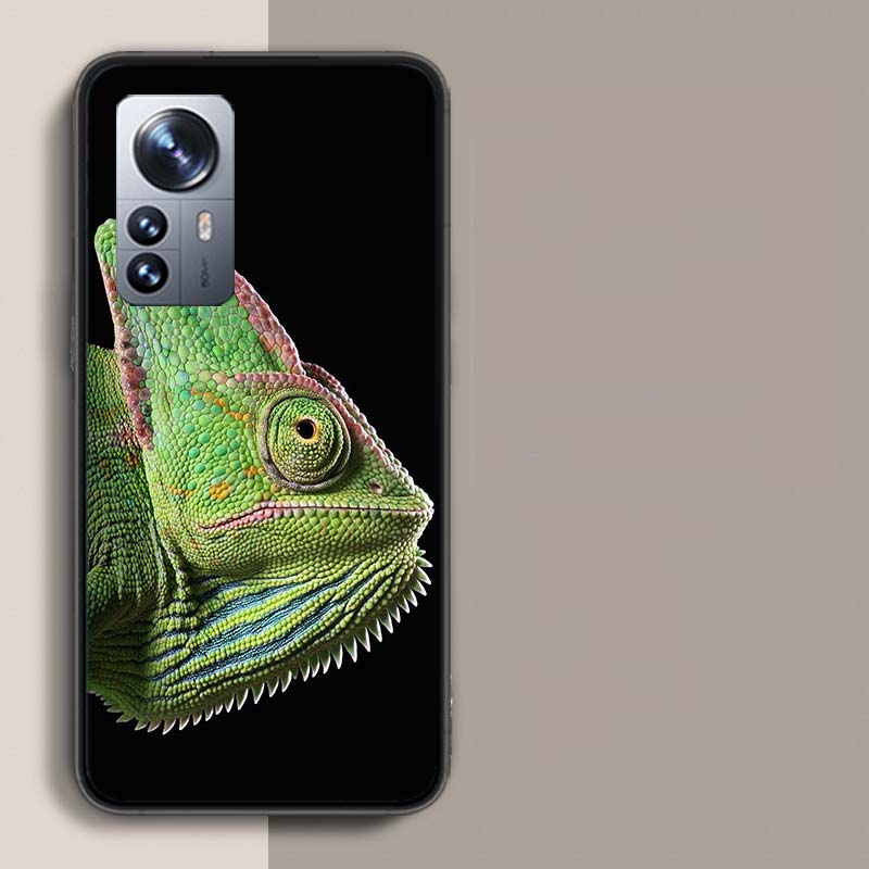 Забавный чехол для телефона с хамелеоном и дикой природой Для Redmi Note 13 Pro Plus 14 Pro+ 12S 12 11S 11T 11E 11 10S 10 9S 9 Xiaomi Capa TPU