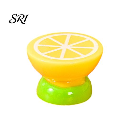 Miniature Figurine Dollhouse Furniture Mini Resin Bed Sofa Cabinet Table Accessories Lemon Collectible Figure Style Tiny Pretend Play Props for Fairy