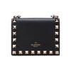 Valentino Studded Leather Chain Shoulder Bag Women Shoulder Bag Black XW2P0X05BOL-0NO
