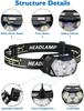 9 Led Strong Light Headlamp USB Rechageable Motion Sensor Headlight Portable Fishing Camping Outdoor Head Lamp Work Flashlight