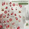 1 Sheet Relief Christmas Nail Art Sticker Christmas Tree Elk Snowflakes Nail Art Stickers Xmas Manicure Decals