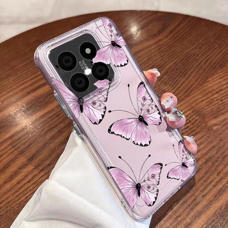 Multi-color Butterfly Pattern Case For Xiaomi Redmi Note 15 Pro 4G Funda Redmi Note 14 13 Pro 5G Clear TPU Silicone Soft Cover