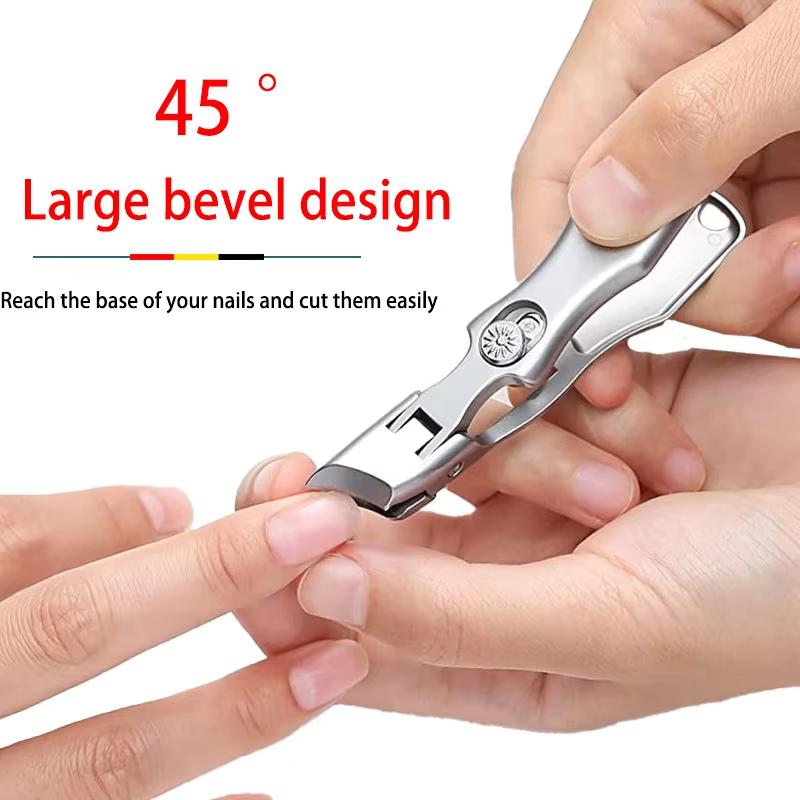Professional large-opening nail clippers, exquisitely crafted slanted and flat nail clippers splash-proof high-quality nail care