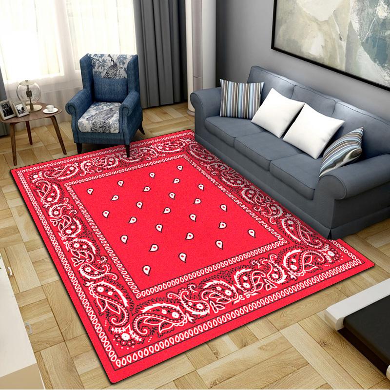 Cowboy Square Scarf Carpet Rug for Living Room Bedroom Home Sofa Decoration,Kids play Non-slip Floor Mat