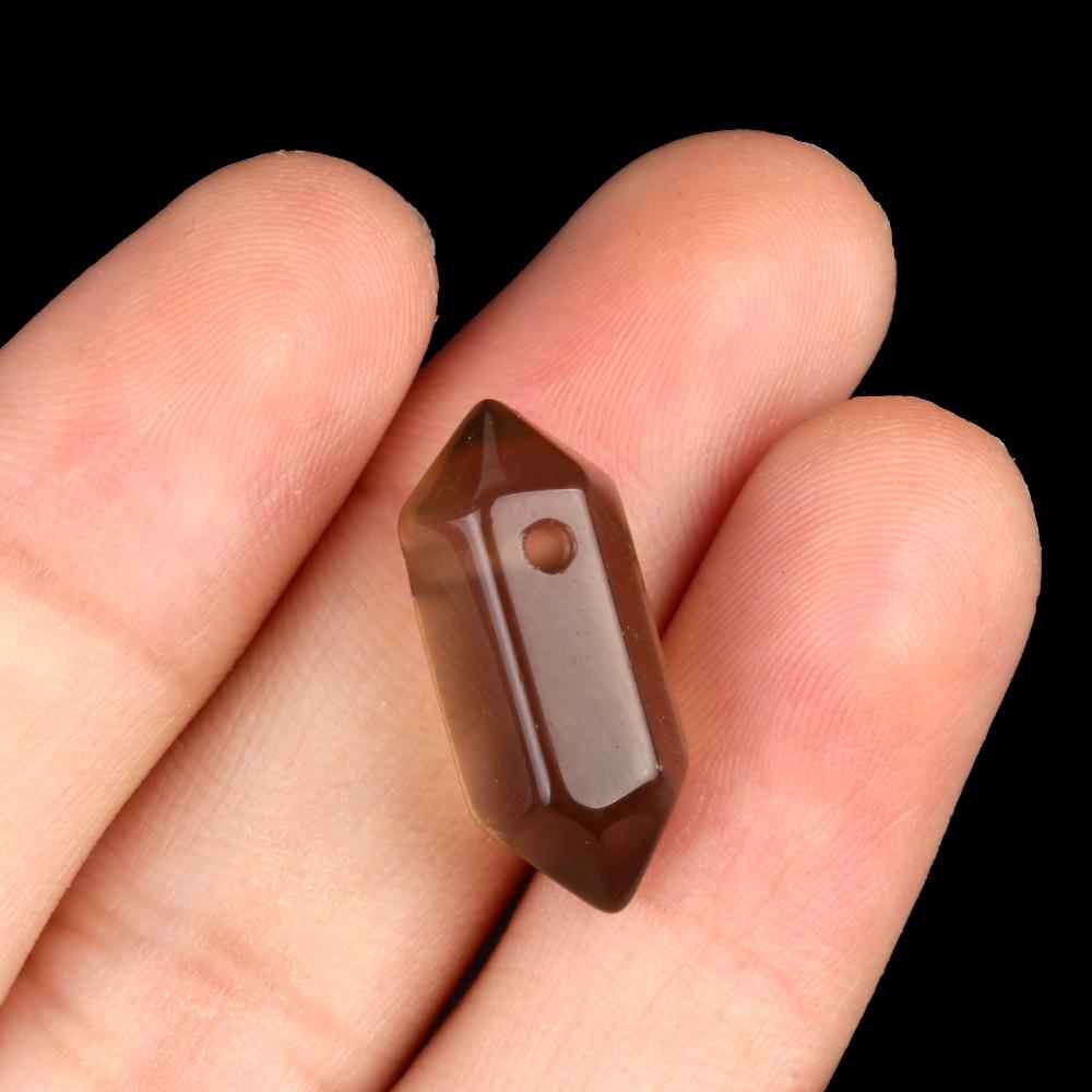 2 шт. серьги кулон натуральный камень шестиугольная колонна одно отверстие кулон для изготовления ювелирных изделий серьги ожерелье аксессуар своими руками